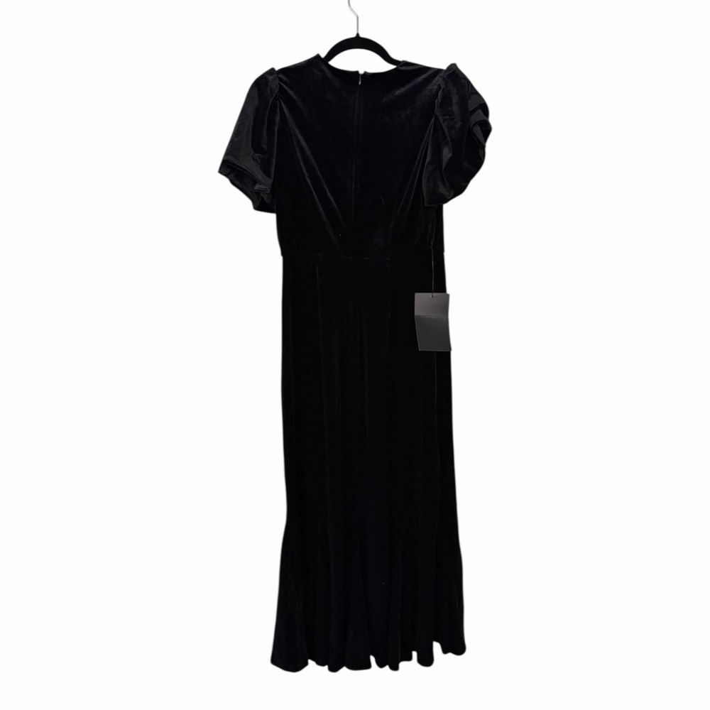 TUCKERNUCK Black Velvet Elodie Dress NWT Size Small Midi Flare Hem - Picture 4 of 10